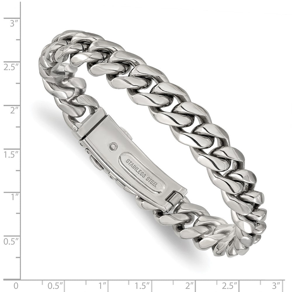Chisel Stainless Steel Polished 12mm 8.25 inch Link Bracelet