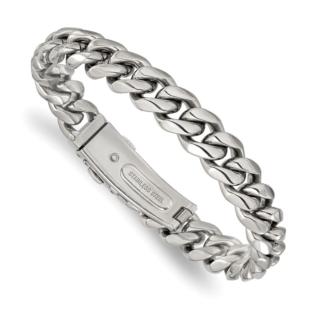 Chisel Stainless Steel Polished 12mm 8.25 inch Link Bracelet