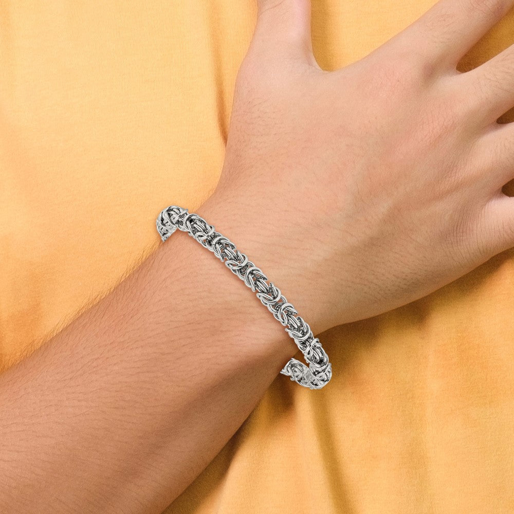 Chisel Stainless Steel Polished 6mm 8.5 inch Byzantine Link Bracelet