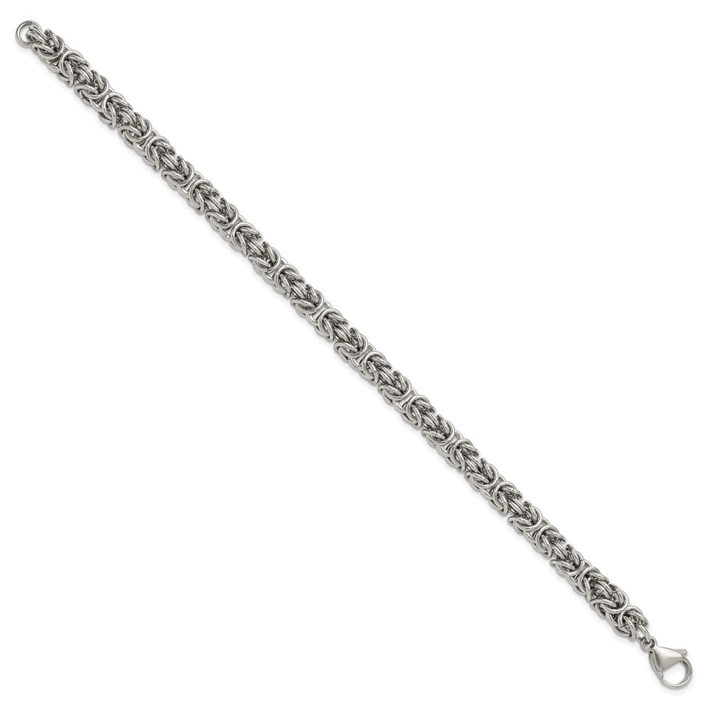 Chisel Stainless Steel Polished 6mm 8.5 inch Byzantine Link Bracelet