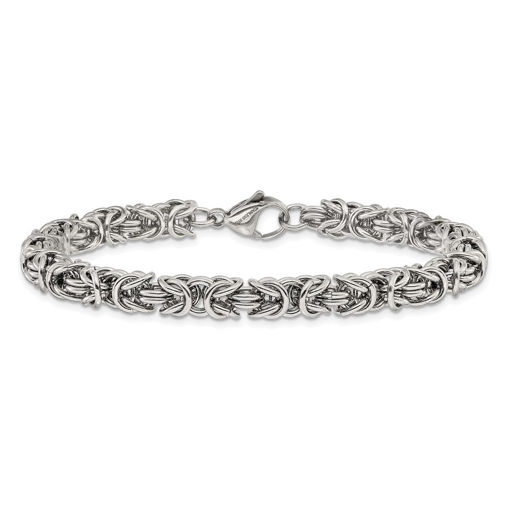 Chisel Stainless Steel Polished 6mm 8.5 inch Byzantine Link Bracelet