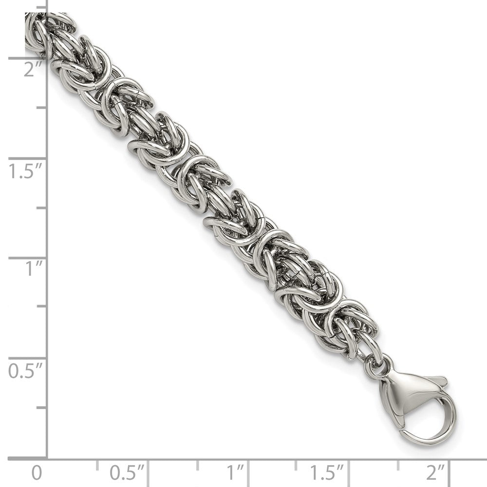 Chisel Stainless Steel Polished 6mm 8.5 inch Byzantine Link Bracelet