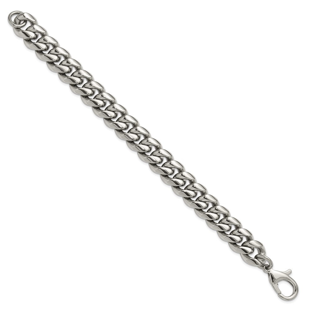 Chisel Stainless Steel Polished 14mm 8.5 inch Curb Link Bracelet