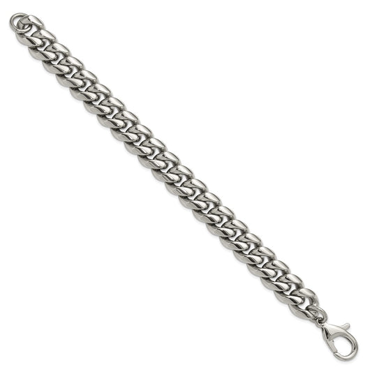 Chisel Stainless Steel Polished 14mm 8.5 inch Curb Link Bracelet