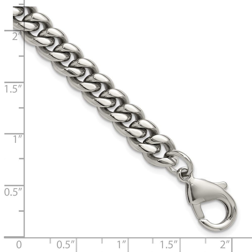 Chisel Stainless Steel Polished 8mm 8.5 inch Curb Link Bracelet
