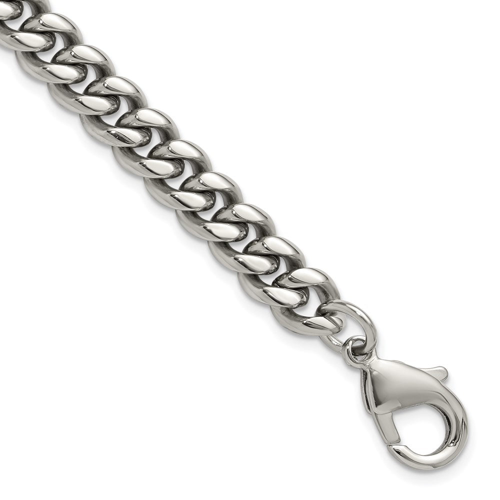 Chisel Stainless Steel Polished 8mm 8.5 inch Curb Link Bracelet
