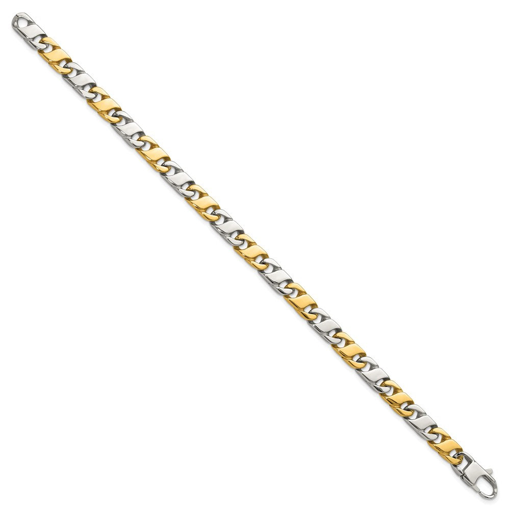 Chisel Stainless Steel Polished Yellow IP-plated 6mm 8.5 inch Infinity Link Bracelet