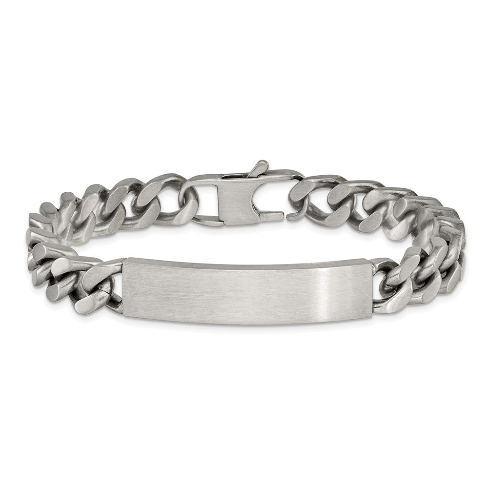 Chisel Stainless Steel Brushed and Polished Curb Link 8.5 inch ID Bracelet