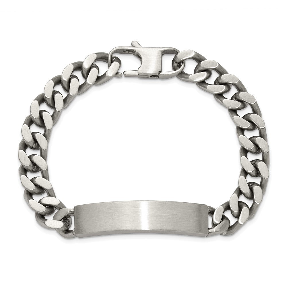 Chisel Stainless Steel Brushed and Polished Curb Link 8.5 inch ID Bracelet