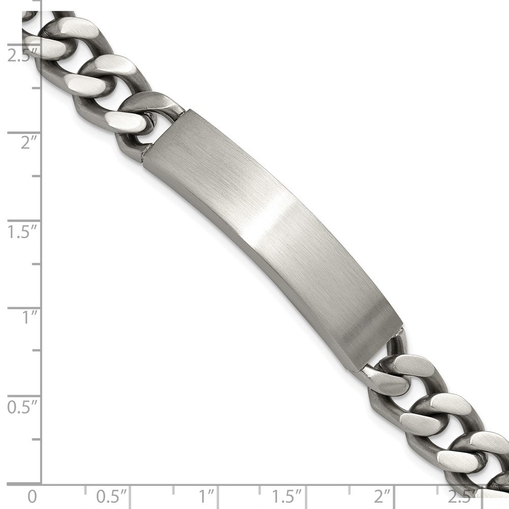 Chisel Stainless Steel Brushed and Polished Curb Link 8.5 inch ID Bracelet