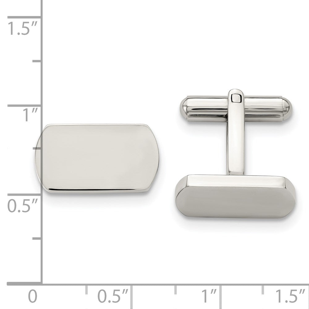 Chisel Stainless Steel Polished Cufflinks
