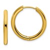 Chisel Stainless Steel Polished Yellow IP-plated 3mm Hinged Hoop Earrings
