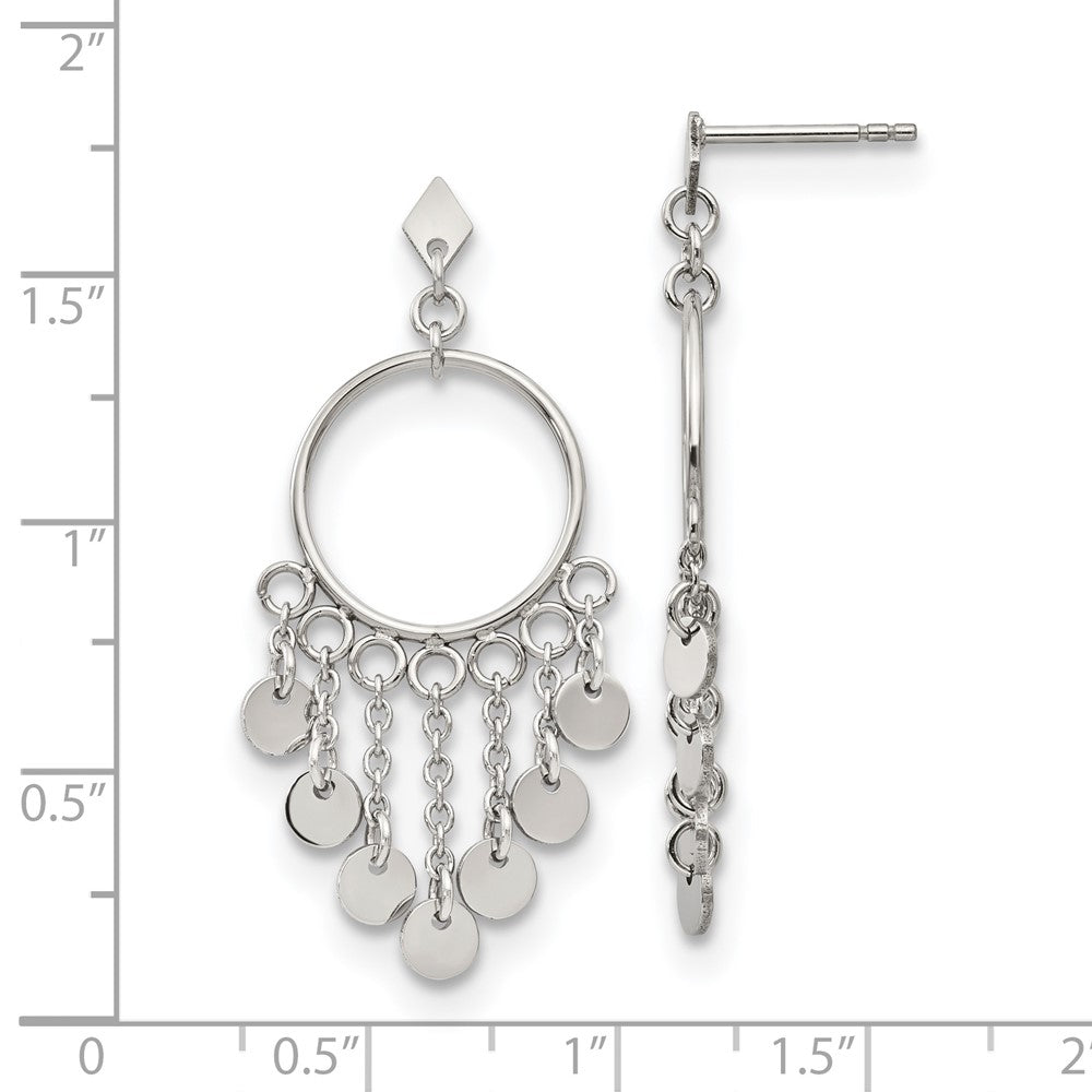 Chisel Stainless Steel Polished Post Dangle Earrings