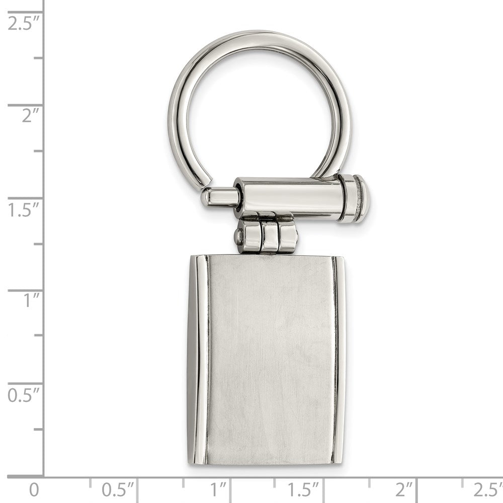 Chisel Stainless Steel Brushed and Polished Key Ring