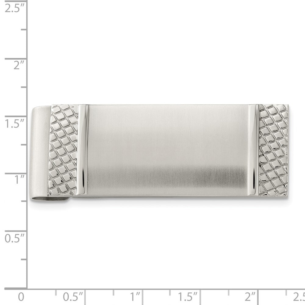 Chisel Stainless Steel Brushed and Textured Money Clip