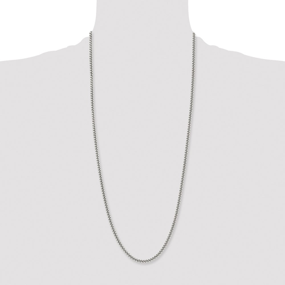 Chisel Stainless Steel Antiqued 4mm 30 inch Round Curb Chain