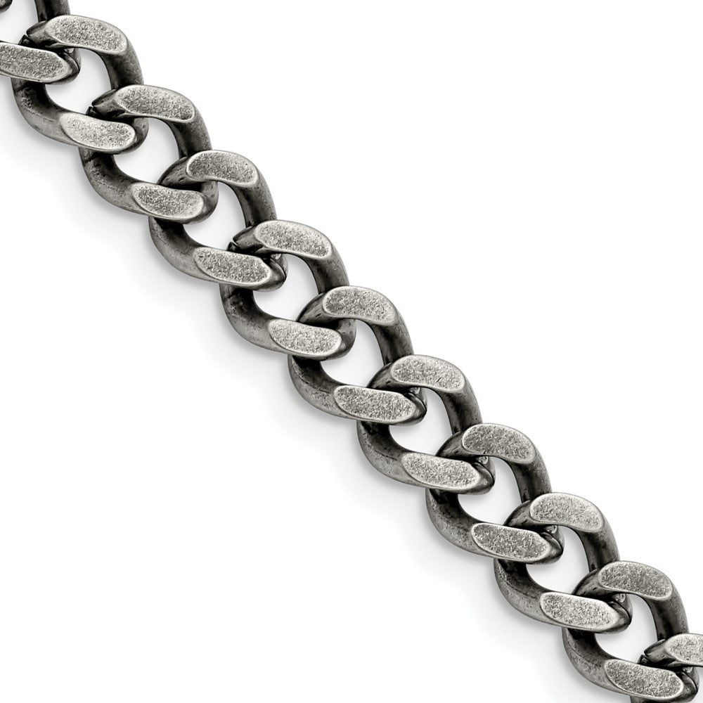 Chisel Stainless Steel Oxidized7.5mm 20 inch Curb Chain