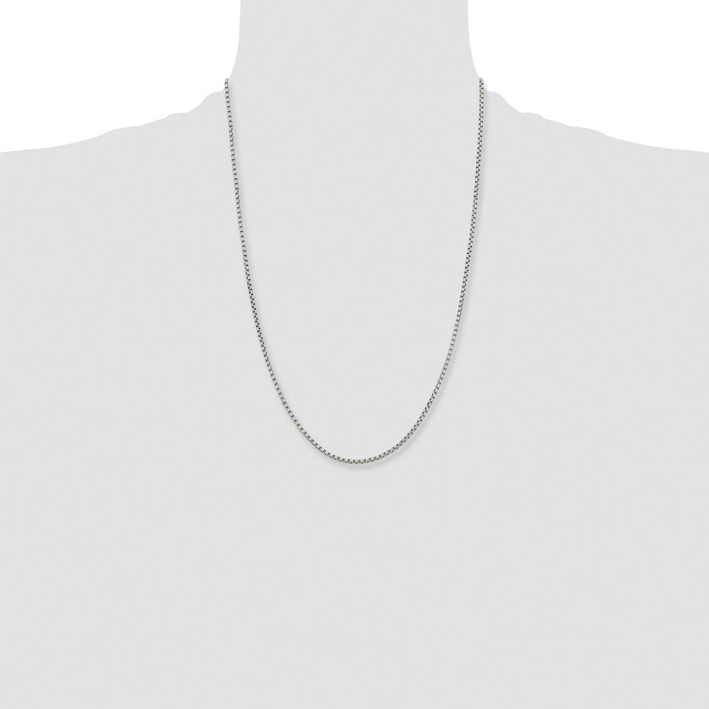 Chisel Stainless Steel Polished 2.5mm 24 inch Fancy Box Chain