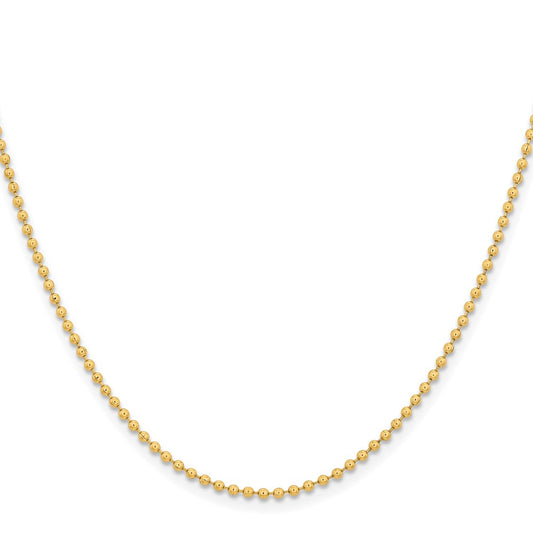Chisel Stainless Steel Polished Yellow IP-plated 2mm 20 inch Ball Chain