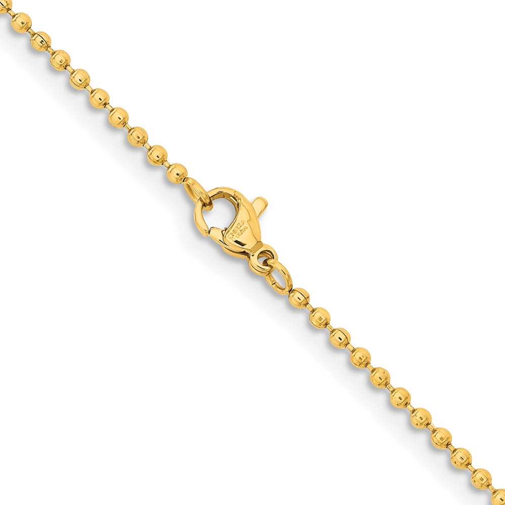 Chisel Stainless Steel Polished Yellow IP-plated 2mm 20 inch Ball Chain
