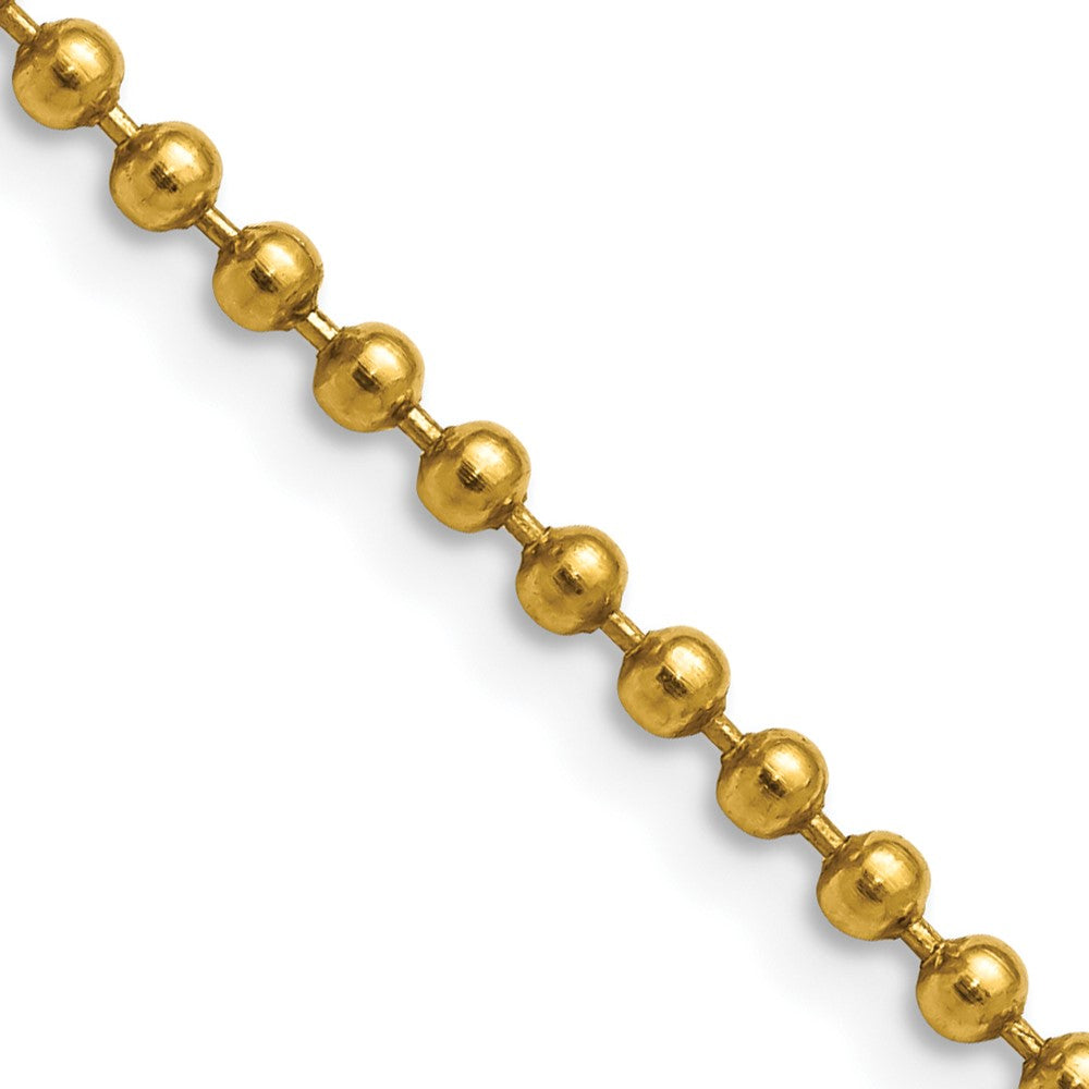 Chisel Stainless Steel Polished Yellow IP-plated 3mm 18 inch Ball Chain