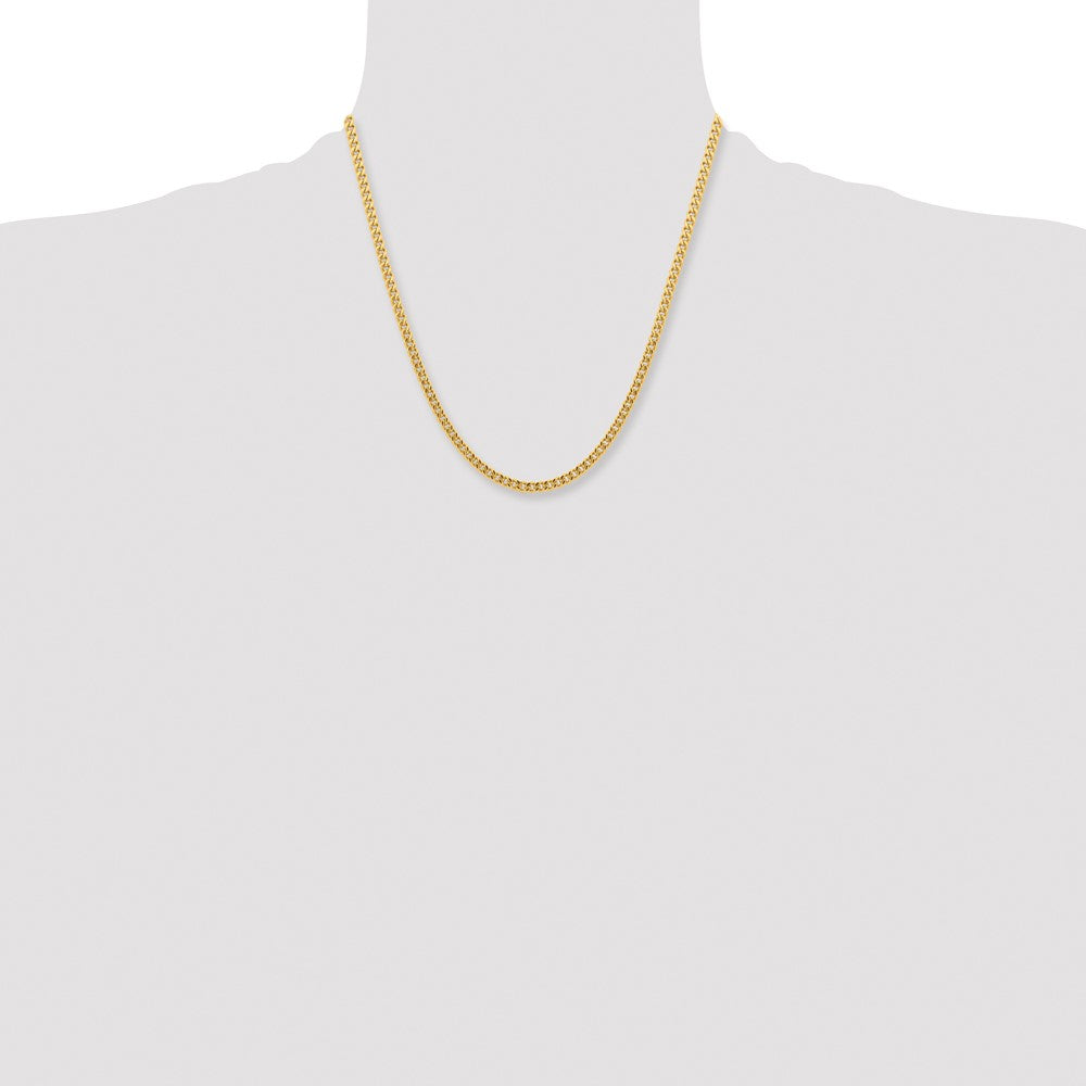 Chisel Stainless Steel Polished Yellow IP-plated 4mm 20 inch Curb Chain