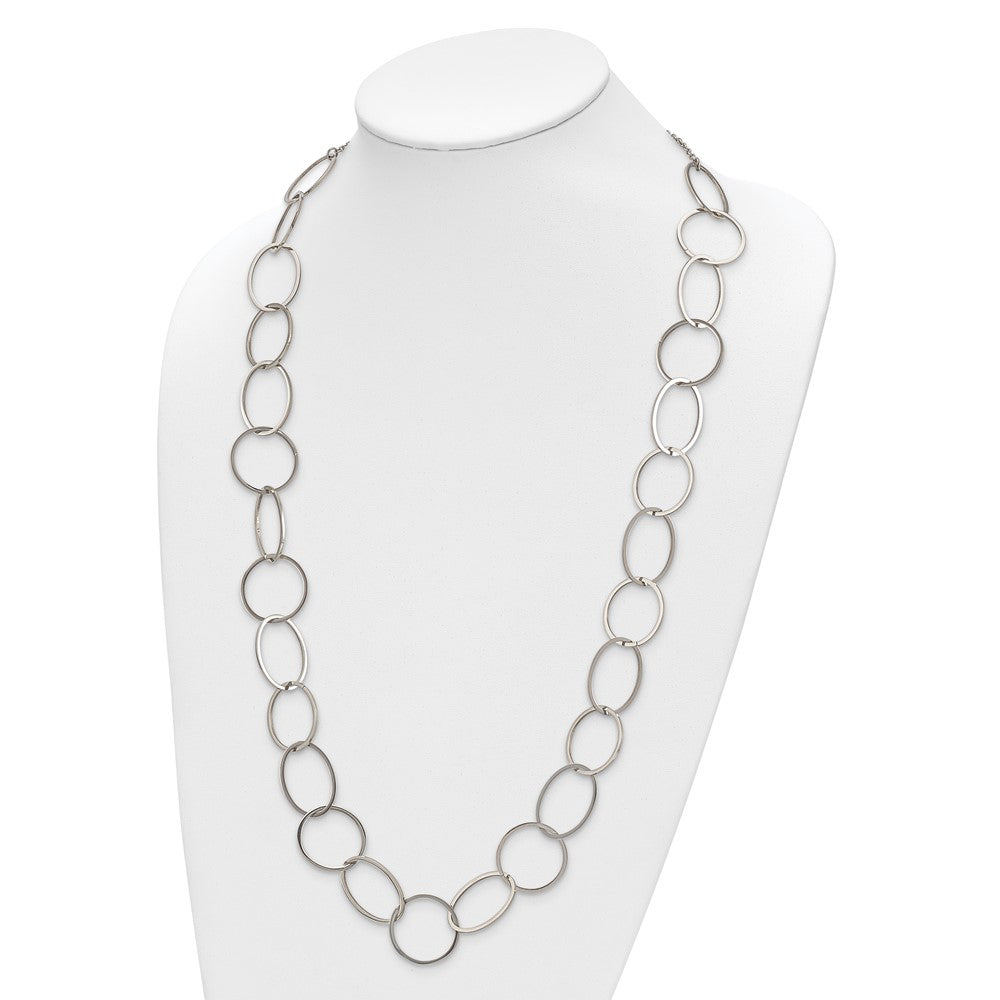Chisel Stainless Steel Polished Circle Link 31.25 inch Necklace