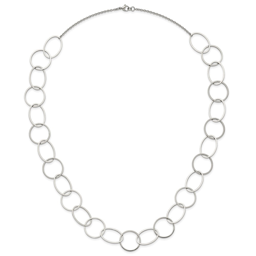 Chisel Stainless Steel Polished Circle Link 31.25 inch Necklace