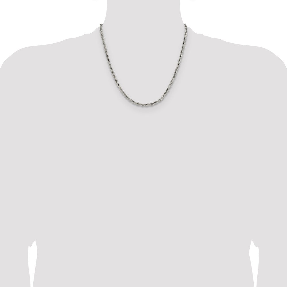 Chisel Stainless Steel Polished 3mm 20 inch Rope Chain