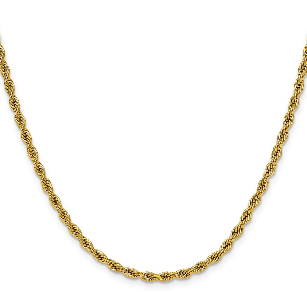 Chisel Stainless Steel Polished Yellow IP-plated 3mm 18 inch Rope Chain