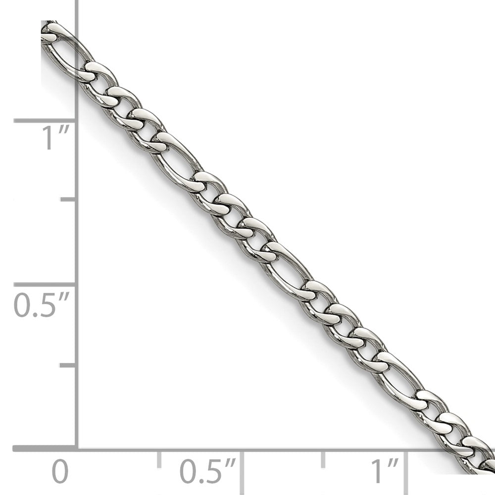 Chisel Stainless Steel Polished 3mm 20 inch Figaro Chain