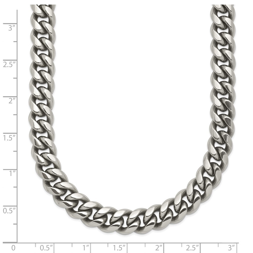 Chisel Stainless Steel Polished 8mm 24 inch Curb Link Necklace