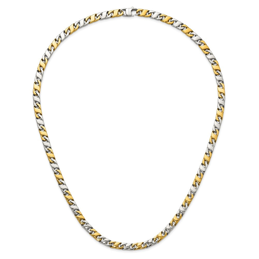 Chisel Stainless Steel Polished Yellow IP-plated 6mm 24 inch Infinity Link Necklace