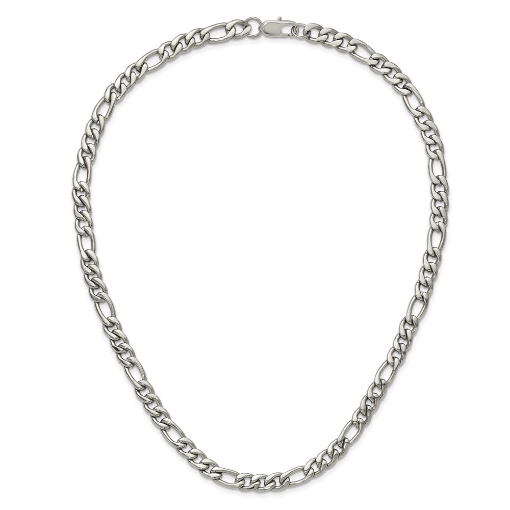 Chisel Stainless Steel Polished 8mm 20 inch Figaro Chain