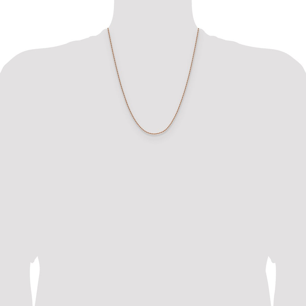 Chisel Stainless Steel Polished Rose IP-plated 1.5mm 22 inch Rope Chain