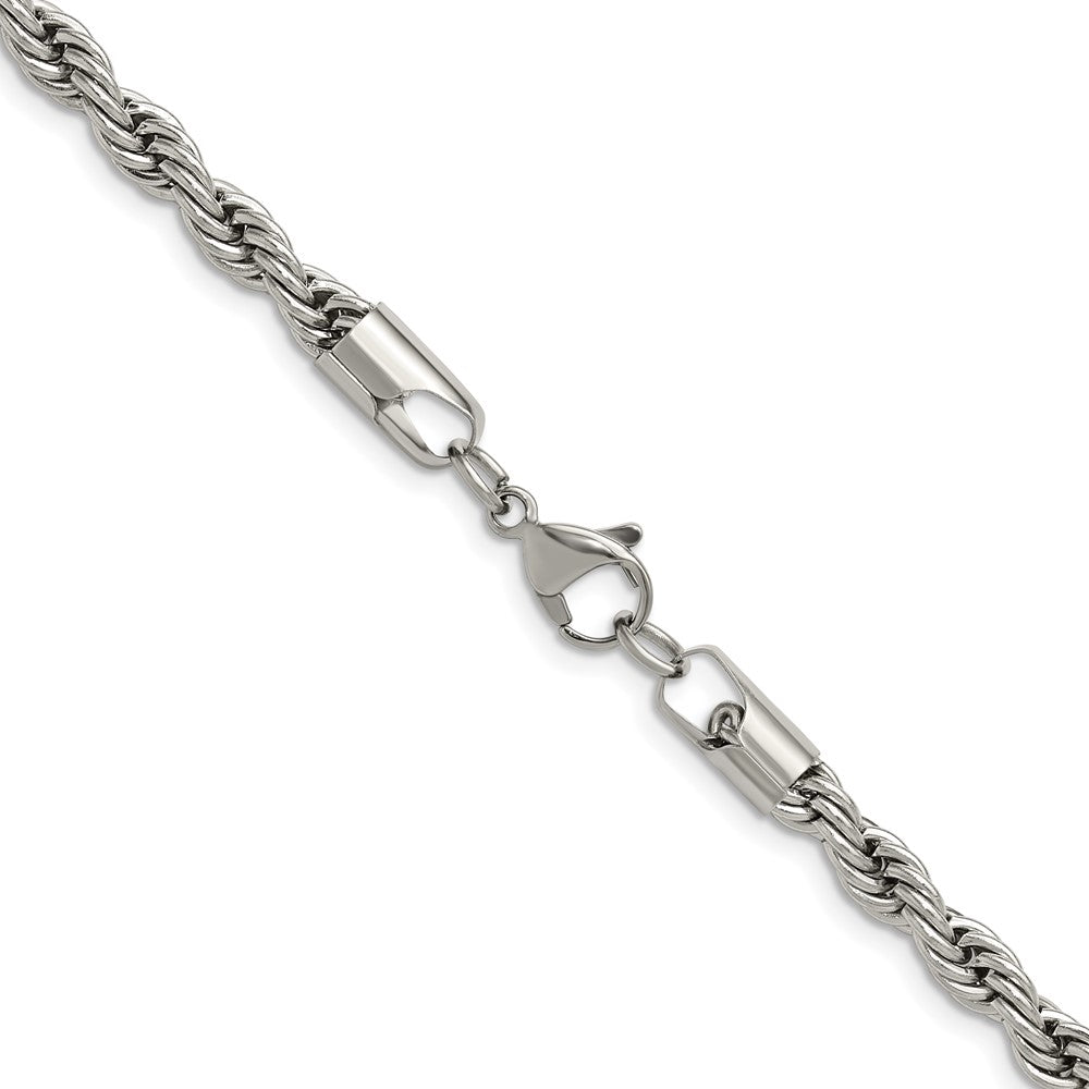 Chisel Stainless Steel Polished 5mm 20 inch Rope Chain