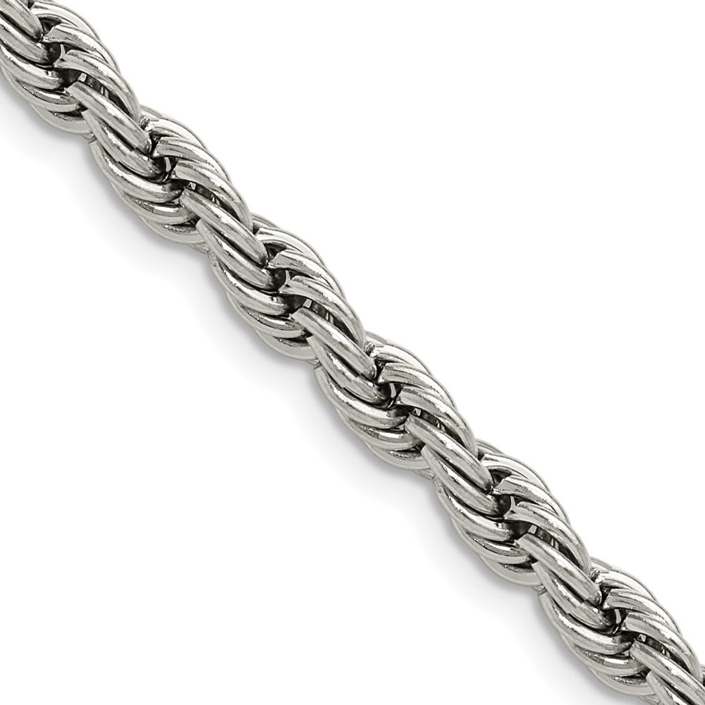 Chisel Stainless Steel Polished 5mm 20 inch Rope Chain