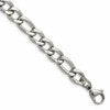 Chisel Stainless Steel Polished 7.5mm 9 inch Figaro Chain