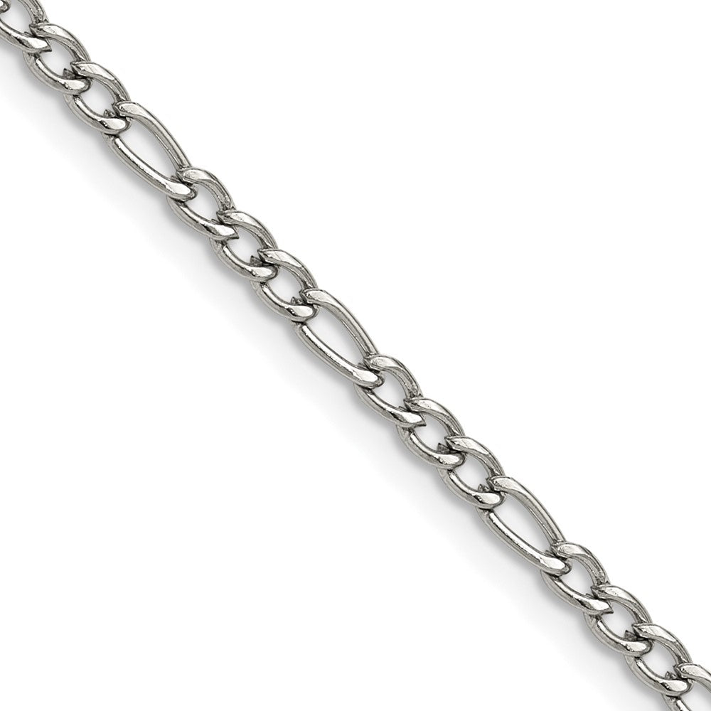 Chisel Stainless Steel Polished 3mm 24 inch Figaro Chain