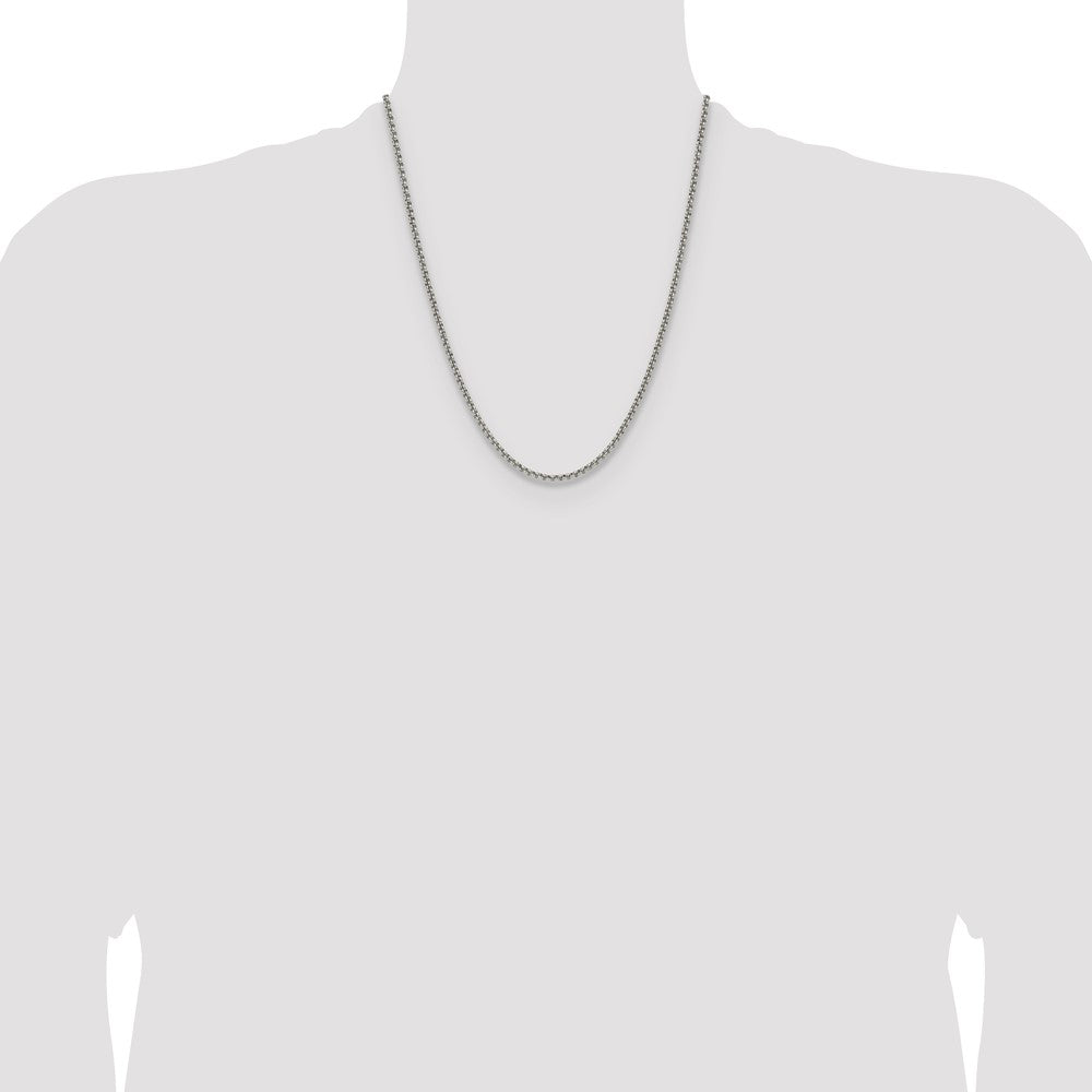 Chisel Stainless Steel Polished 3mm 22 inch Rolo Chain