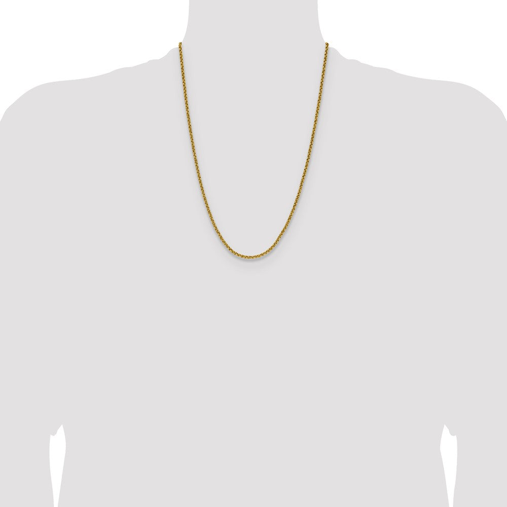 Chisel Stainless Steel Polished Yellow IP-plated 3mm 24 inch Rolo Chain