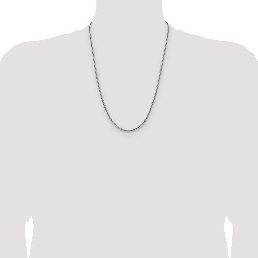 Chisel Stainless Steel Polished 2.7mm 24 inch Snake Chain