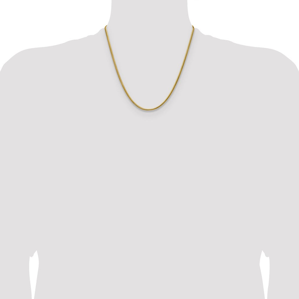 Chisel Stainless Steel Polished Yellow IP-plated 2.7mm 20 inch Snake Chain