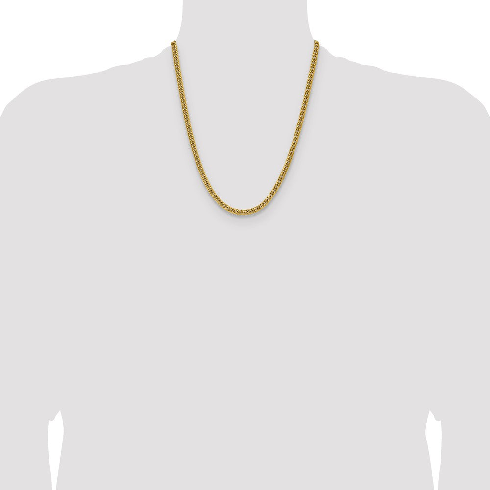 Chisel Stainless Steel Polished Yellow IP-plated 5mm 22 inch Double Curb Chain