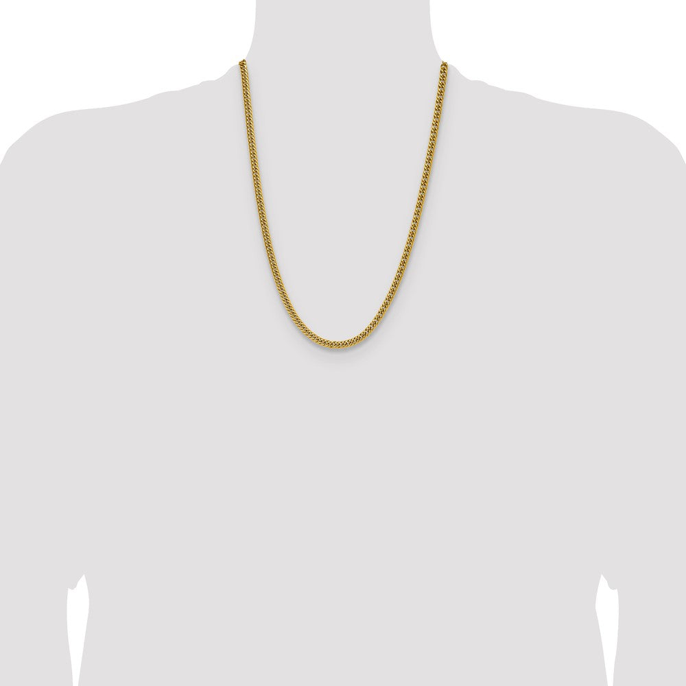 Chisel Stainless Steel Polished Yellow IP-plated 5mm 24 inch Double Curb Chain