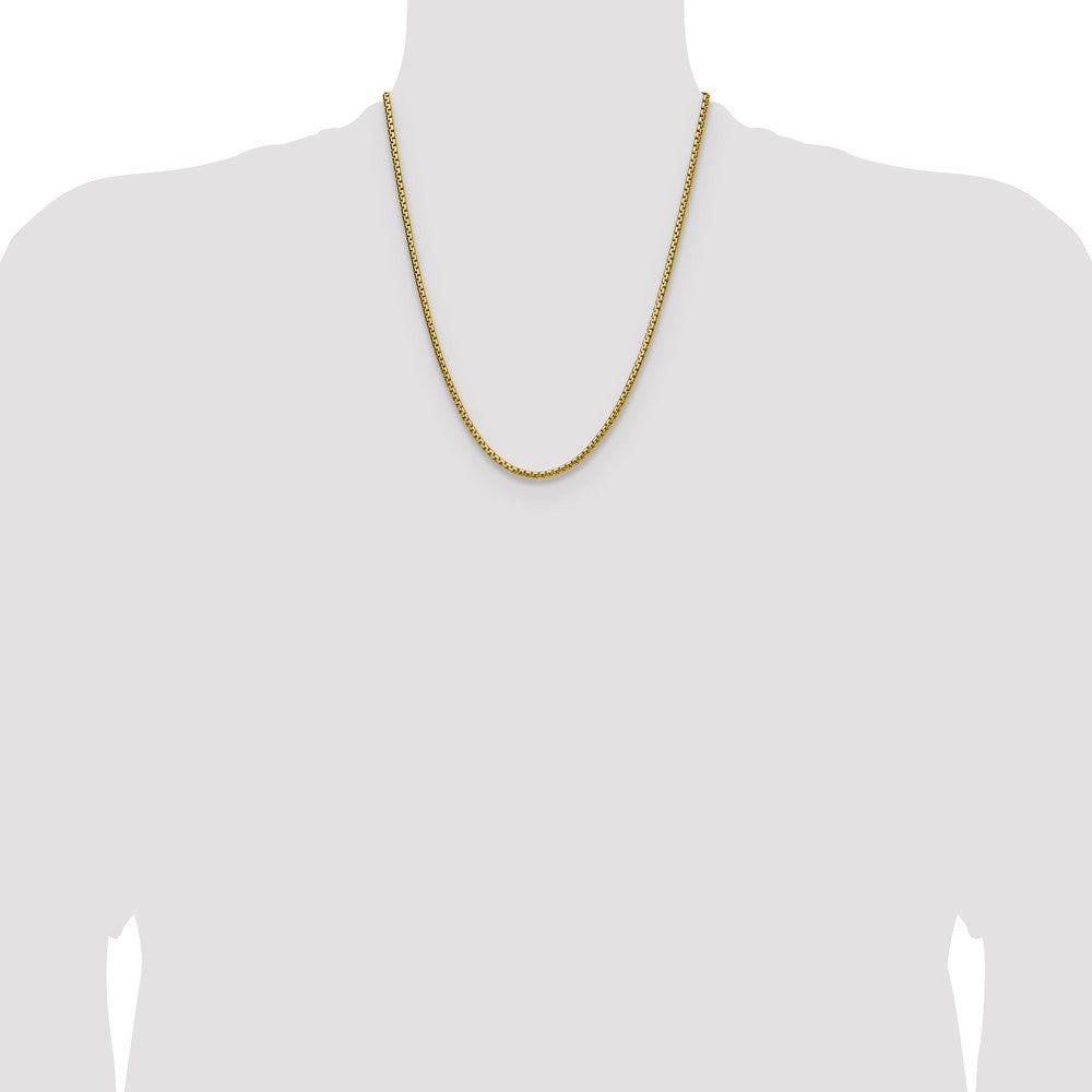 Chisel Stainless Steel Polished Yellow IP-plated 3mm 22 inch Flat Box Chain