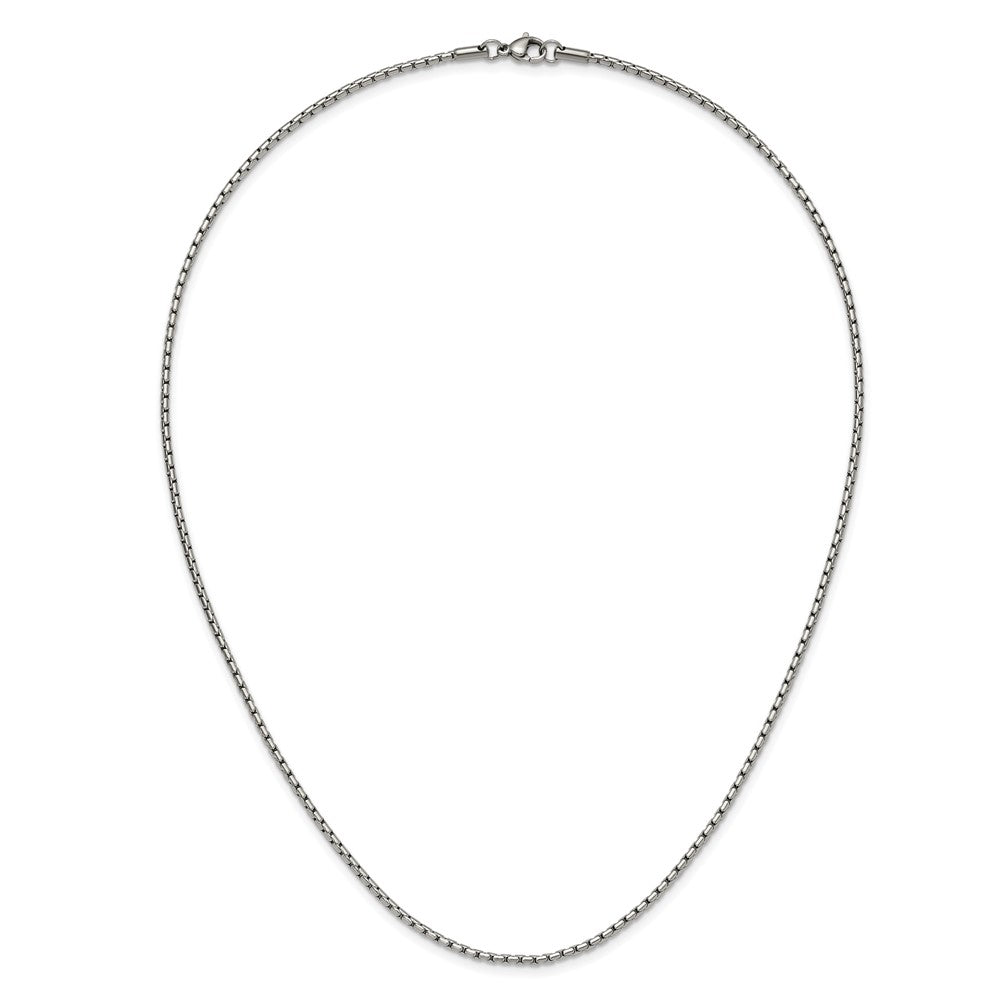 Chisel Stainless Steel Polished 1.7mm 20 inch Elongated Box Chain