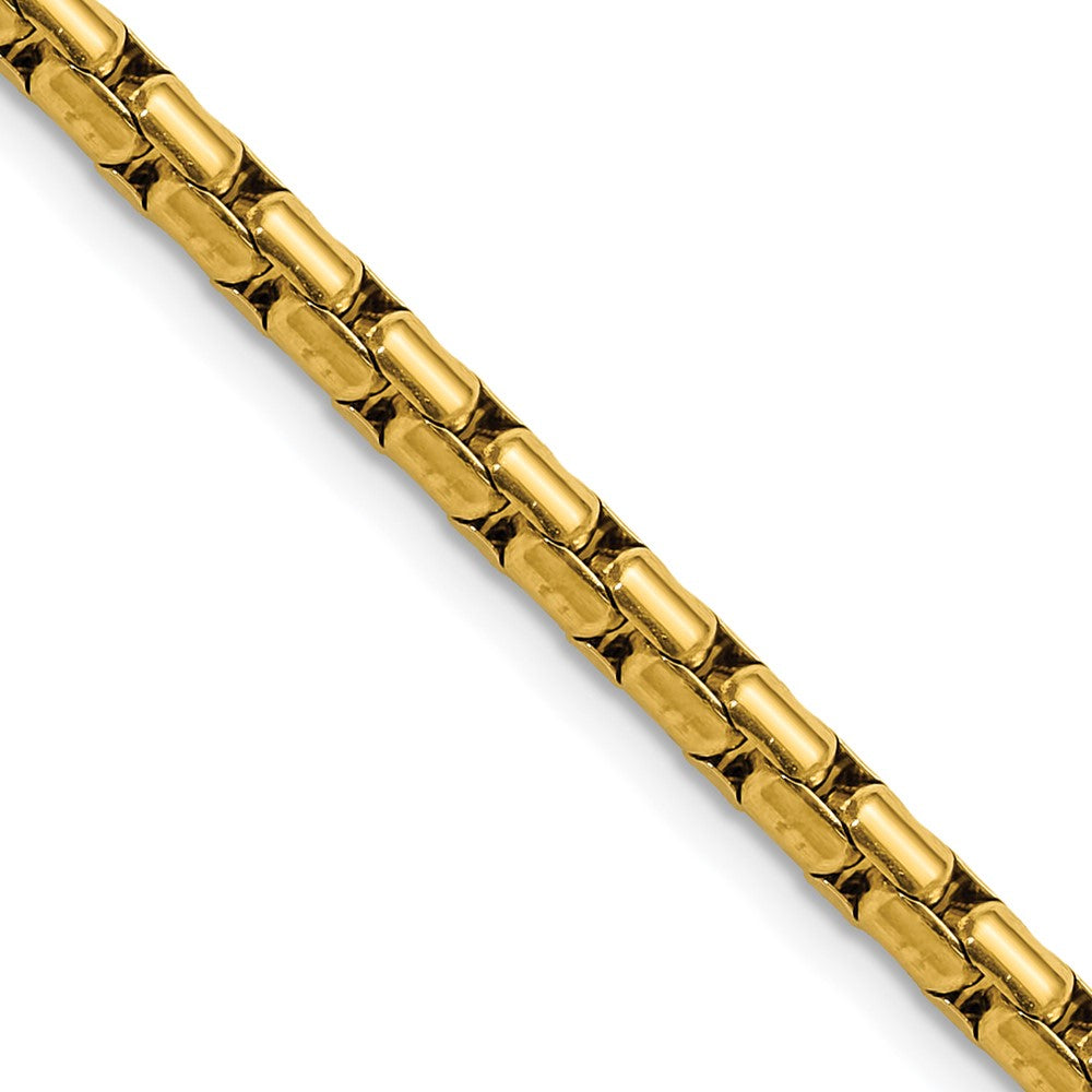 Chisel Stainless Steel Polished Yellow IP-plated 3.5mm 20 inch Elongated Round Box Chain