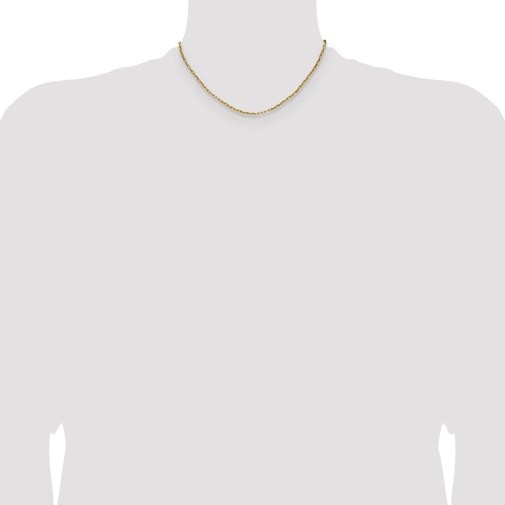 Chisel Stainless Steel Polished Yellow IP-plated 2.2mm 16 inch Fancy Box/Paperclip Link Chain