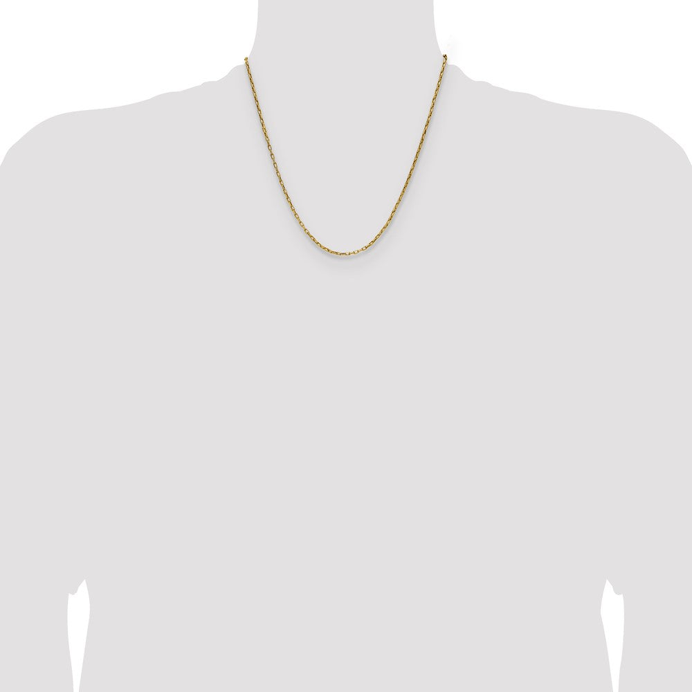 Chisel Stainless Steel Polished Yellow IP-plated 2.2mm 20 inch Fancy Box/Paperclip Link Chain